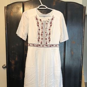 Embroidered midi dress